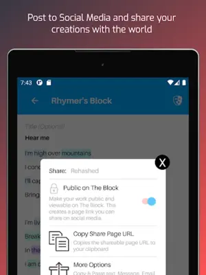 Rhymer android App screenshot 1