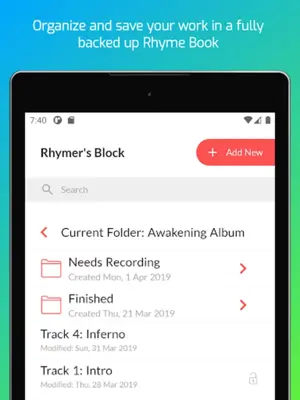 Rhymer android App screenshot 3